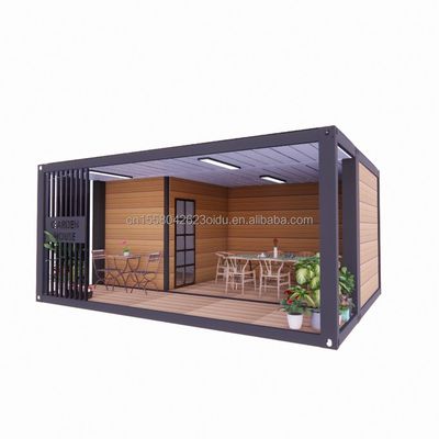 qualità  Customized Color 20ft Wooden House with Luxurious Garden Studio Flat Package Container and Mobile Bar Materials Used fabbrica