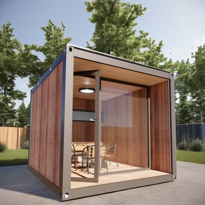 Mini prefabbricato modulare di 10 piedi contenitore di spedizione mobile di piccole dimensioni ufficio con 50/75/100mm Wave Sandwich Panel Pareti