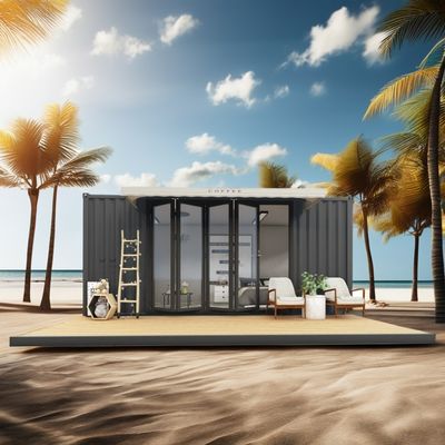 Log 20ft Eco-Friendly Flat Pack Container House Prefabbricato Costruzione sostenibile Struttura in acciaio Resiliente Pioggia Vento Negozio di neve