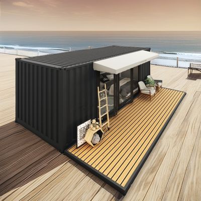 Log 20ft Eco-Friendly Flat Pack Container House Prefabbricato Costruzione sostenibile Struttura in acciaio Resiliente Pioggia Vento Negozio di neve