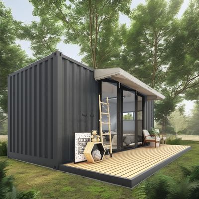 Log 20ft Eco-Friendly Flat Pack Container House Prefabbricato Costruzione sostenibile Struttura in acciaio Resiliente Pioggia Vento Negozio di neve