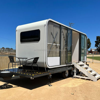 Tubi quadrati in acciaio galvanizzato Casa capsula spaziale personalizzabile per grande spazio e Apple House prefabbricata mobile
