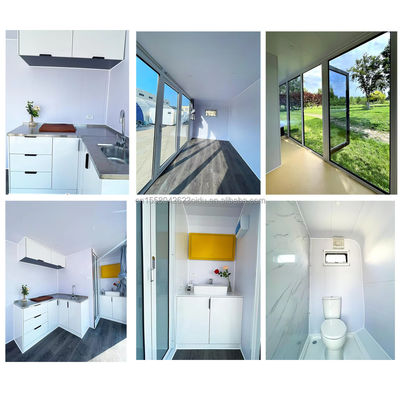 Tubi quadrati in acciaio galvanizzato Casa capsula spaziale personalizzabile per grande spazio e Apple House prefabbricata mobile