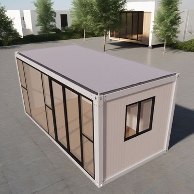 Casa in acciaio galvanizzato con piegatura da 20 piedi Modulare prefabbricato Casa in acciaio Eco-friendly Case in contenitori per negozi esterni