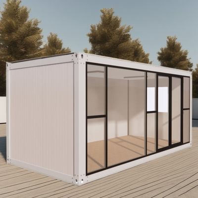 Casa in acciaio galvanizzato con piegatura da 20 piedi Modulare prefabbricato Casa in acciaio Eco-friendly Case in contenitori per negozi esterni