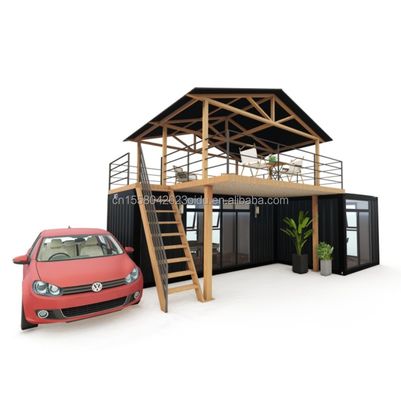Contenitore per la casa verde di progettazione a tronchi con casa modulare prefabbricata intelligente e vetro in alluminio