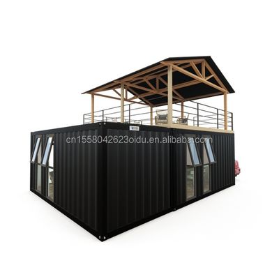 Contenitore per la casa verde di progettazione a tronchi con casa modulare prefabbricata intelligente e vetro in alluminio
