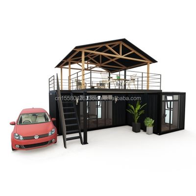 Contenitore per la casa verde di progettazione a tronchi con casa modulare prefabbricata intelligente e vetro in alluminio