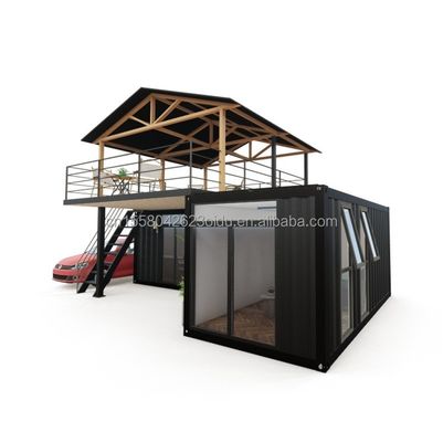 Contenitore per la casa verde di progettazione a tronchi con casa modulare prefabbricata intelligente e vetro in alluminio