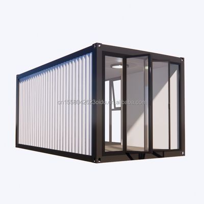Casa in acciaio galvanizzato con piegatura da 20 piedi Modulare prefabbricato Casa in acciaio Eco-friendly Case in contenitori per negozi esterni