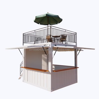 10 ft 20 ft Mobile Container Tubbi quadrati in acciaio galvanizzato per supermercati Customized Mobile Store Pop-Up Coffee Bar