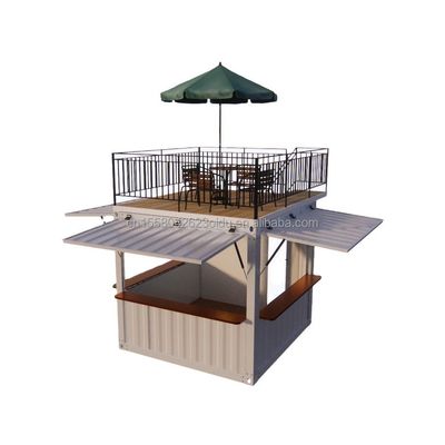 10 ft 20 ft Mobile Container Tubbi quadrati in acciaio galvanizzato per supermercati Customized Mobile Store Pop-Up Coffee Bar
