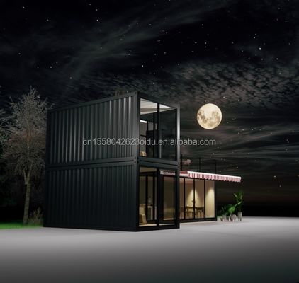Tubi quadrati in acciaio galvanizzato Struttura principale Case container per lusso Prefabbricati con due camere da letto