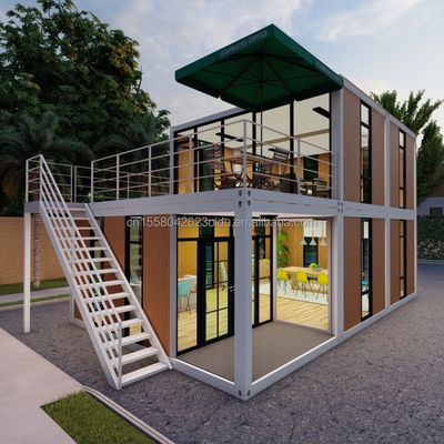 Mini case Mini case Case in container per ufficio Showroom e ristorante in Pakistan Panello sandwich Case prefabbricate da 20 piedi