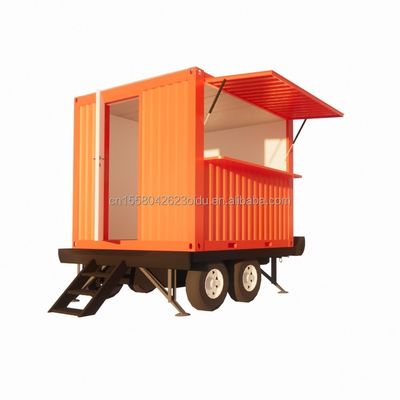 Colore personalizzato 10ft Mobile Tiny House on Wheels Arredato Prefabbricato Modulare Acciaio Panello Sandwich Hotel Miglior Valore