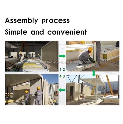 20 piedi o 40 piedi Casa container completamente attrezzata su ruote con design moderno e materiale sandwich panel