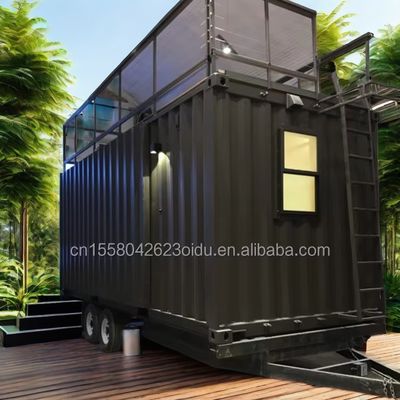 Moderno design Customized Color Steel Fabricato Installazione rapida Case modulari prefabbricate su ruote per camper mobile