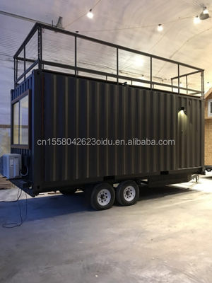 Moderno design Customized Color Steel Fabricato Installazione rapida Case modulari prefabbricate su ruote per camper mobile