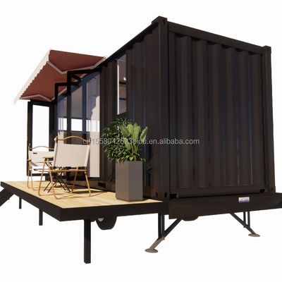 Moderna Mini Mobile Tiny Trailer Container House con telaio in acciaio Galvanizzato Steel Bending e Sandwich Panel Materiale Ruote