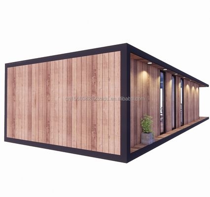 Casa in contenitore prefabbricata di design moderno all'aperto con finestra in alluminio e colore personalizzato in pannello sandwich
