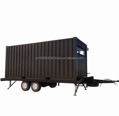 Moderna Mini Mobile Tiny Trailer Container House con telaio in acciaio Galvanizzato Steel Bending e Sandwich Panel Materiale Ruote