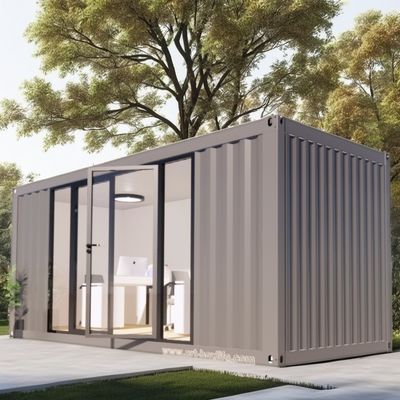 50/75/100mm Wave Sandwich Panel Parete Moderno 20ft 40ft Case di contenitori in acciaio Flat Pack Casa prefabbricata per ufficio