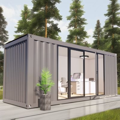 50/75/100mm Wave Sandwich Panel Parete Moderno 20ft 40ft Case di contenitori in acciaio Flat Pack Casa prefabbricata per ufficio