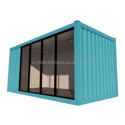 50/75/100mm Wave Sandwich Panel Parete Moderno 20ft 40ft Case di contenitori in acciaio Flat Pack Casa prefabbricata per ufficio