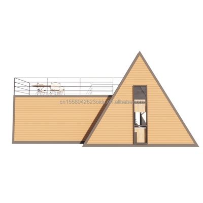 Casa di struttura in acciaio a forma di A in legno personalizzabile e resistente per case triangolari prefabbricate moderne