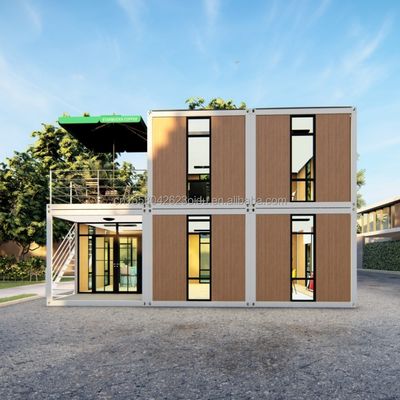 20ft/40ft Easy Move Prefabbricato Flat Pack Container Parete 50/75/100mm Wave Sandwich Panel