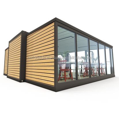 Negozio di fast food o ufficio moderno Casa container di 20 piedi espandibile con finestre a colori personalizzati e in alluminio