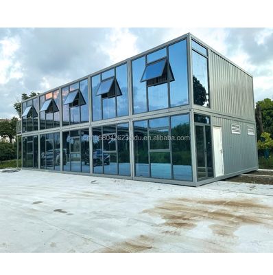 Tubi quadrati in acciaio galvanizzato Struttura principale colore personalizzato 20ft Casa container Prefabbricata ufficio temporaneo/negozio/villa