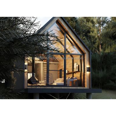 Moderno design Piccola casa su ruote Materiale in acciaio Campeggio esterno Kit di costruzione giardino con pannello sandwich ondulato 50/75/100mm