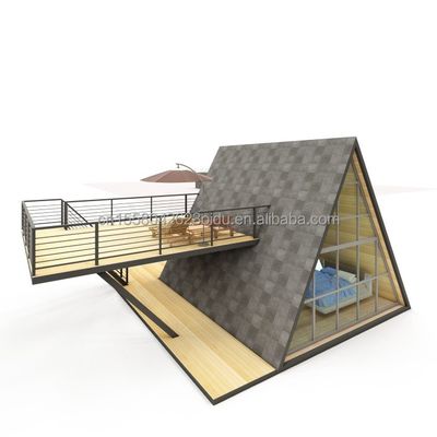 Tubi quadrati in acciaio galvanizzato Casa di legno di lusso piccola triangolo Modulare Casa prefabbricata per le vostre esigenze