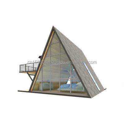 Tubi quadrati in acciaio galvanizzato Casa di legno di lusso piccola triangolo Modulare Casa prefabbricata per le vostre esigenze