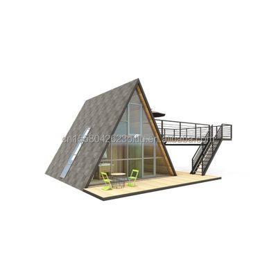 Tubi quadrati in acciaio galvanizzato Casa di legno di lusso piccola triangolo Modulare Casa prefabbricata per le vostre esigenze