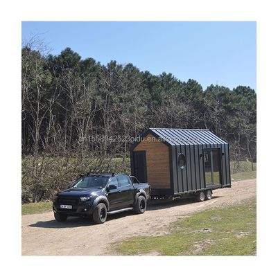 Moderno design Casa prefabbricata muro 75mm Wave Sandwich pannello 20ft contenitore pieghevole casa su ruote