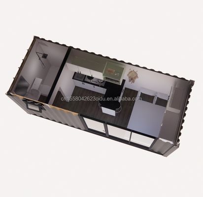 All'aria aperta e famiglia Hotel 2 camere da letto Prefabbricato Acciaio Container House con Galvanizzato Acciaio piegatura 180g Flat Pack