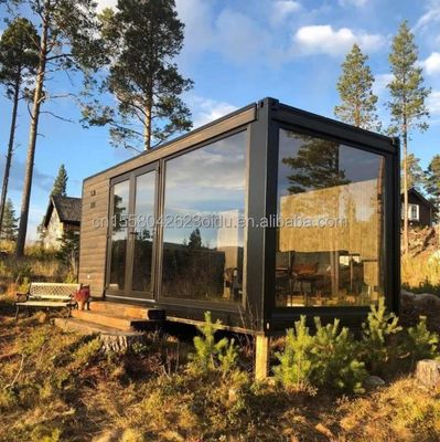 Flat Pack Container Casa da caffè stile lussuoso Studio in legno Flat Packaging per 20ft Garden Hotel Mobile House