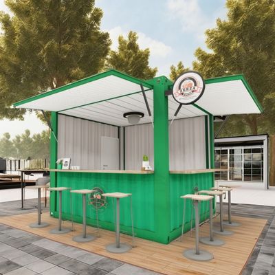 Convenient Sandwich Panel 10FT Prefab Kiosk Booth per caffetterie e ristoranti fast-food