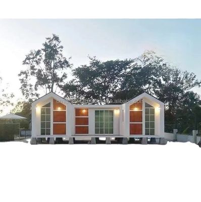 Edilizia rapida contenitori Case per vacanze e case agricole Tre camere da letto Parete 50/75/100mm Wave Sandwich Panel