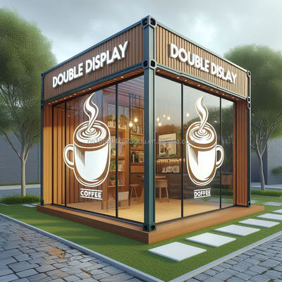 Parete 50mm Wave Sandwich Panel Hotel Pop-up Container Caffe Ristorante Bar Bar Cafè Chiosco Booth con Casa Prefabbricata in Acciaio