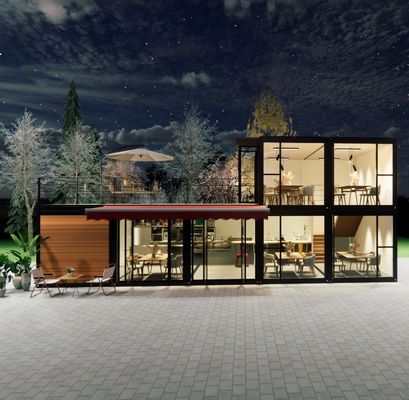 Casa prefabbricata in legno di lusso da 20 piedi con 4 camere da letto contenitore espandibile casa pannello sandwich ufficio hotel all'aperto