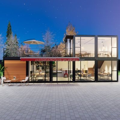 Casa prefabbricata in legno di lusso da 20 piedi con 4 camere da letto contenitore espandibile casa pannello sandwich ufficio hotel all'aperto