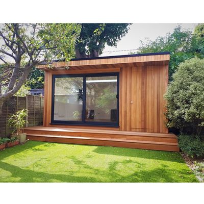 Camere da sole prefabbricate Case in vetro Casa in contenitore in legno espandibile con design espandibile