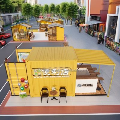 Colore personalizzato Facilità di installazione Case prefabbricate 10 piedi Contenitori di vita a pacco piatto per mangiare all'interno di case modulari