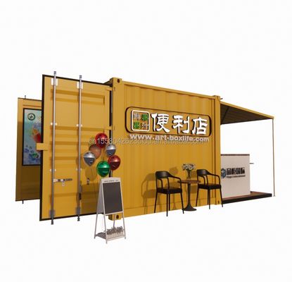 Colore personalizzato Facilità di installazione Case prefabbricate 10 piedi Contenitori di vita a pacco piatto per mangiare all'interno di case modulari