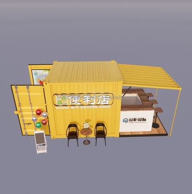 Colore personalizzato Facilità di installazione Case prefabbricate 10 piedi Contenitori di vita a pacco piatto per mangiare all'interno di case modulari