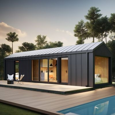Piscine prefabbricate in contenitori di design moderno realizzate con tubi quadrati in acciaio galvanizzato per vacanze all'aria aperta Hotel Feste o uffici