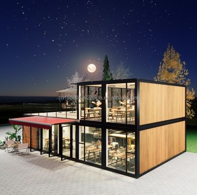 Legata di alluminio Finestre 2 camere da letto Mini Home Prefabricato per negozio o appartamento in moderno Flatpack Container House 20ft/40ft Dimensione